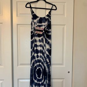 Beach Tie Dye Maxi Dress, Size Large